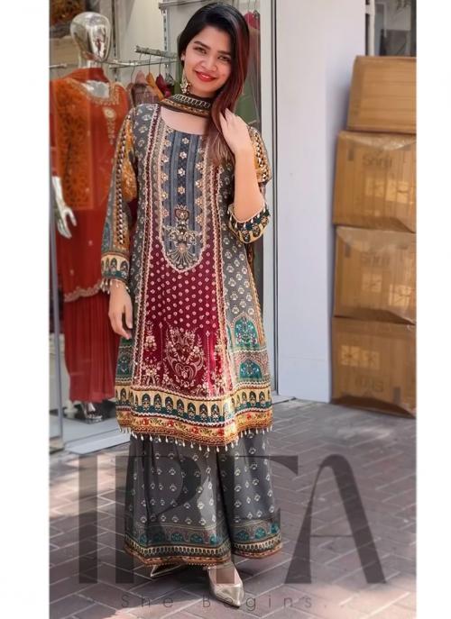 ডিজিটাল প্রিন্ট থ্রি পিস