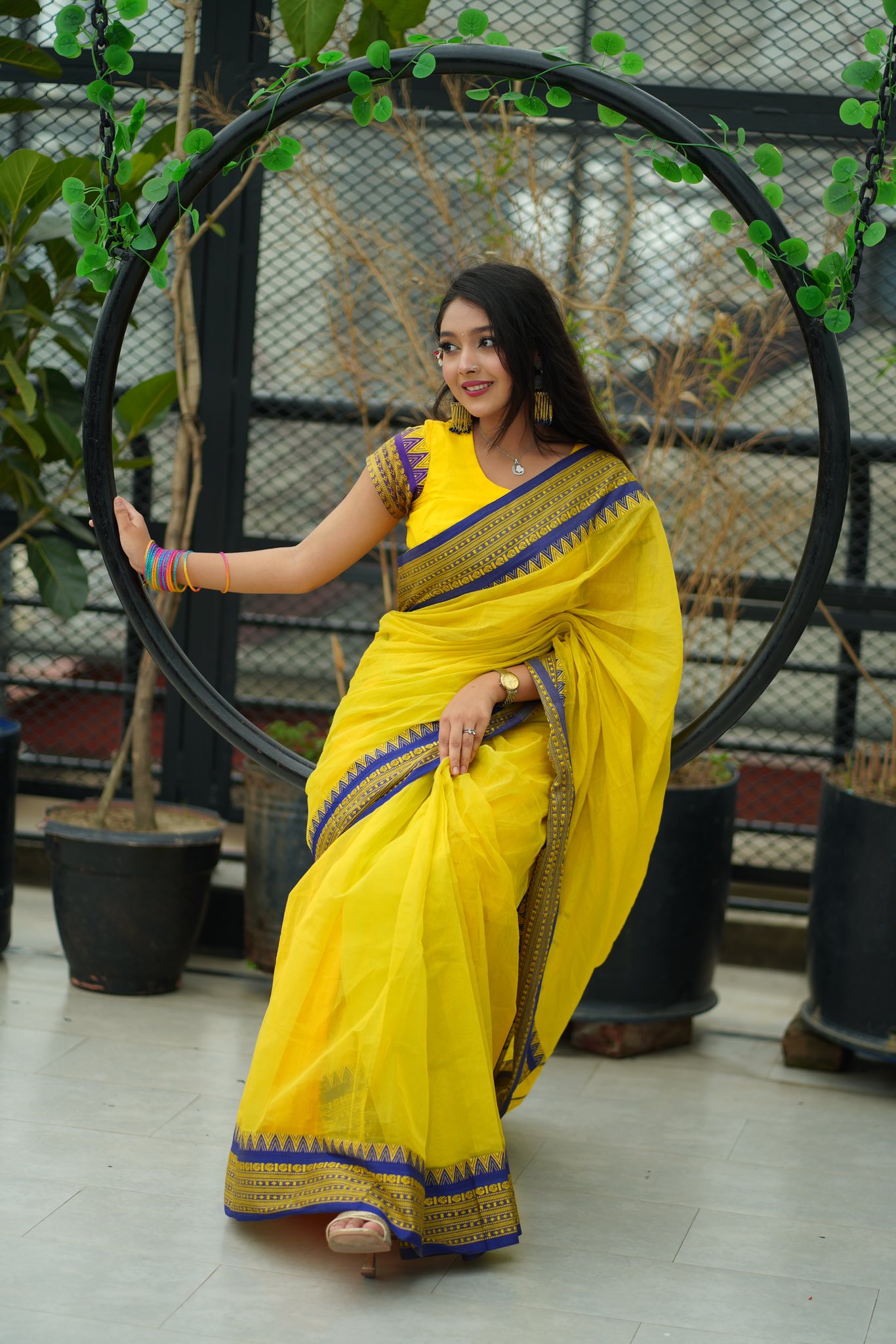 হাফ সিল্ক নকসি  পার শাড়ি