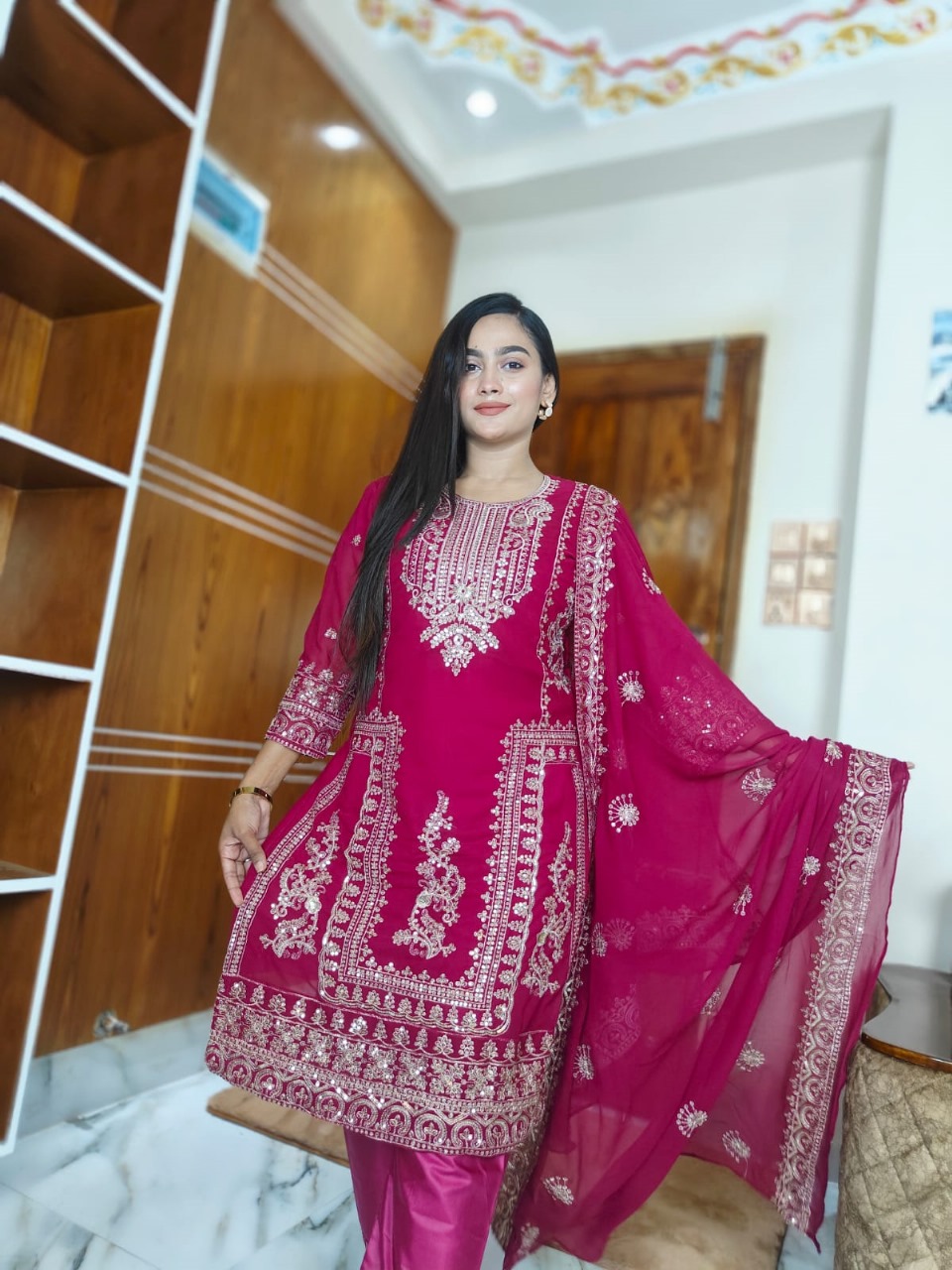 readymade Georgette three piece