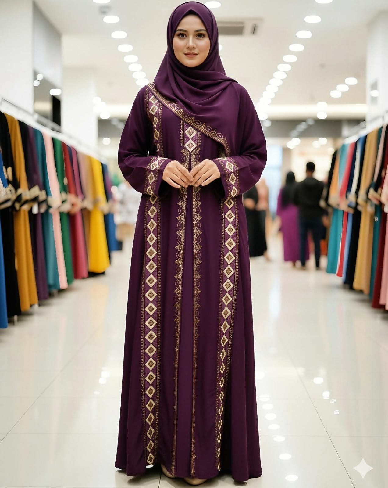 স্টোন বোরকা সাথে হিজাব