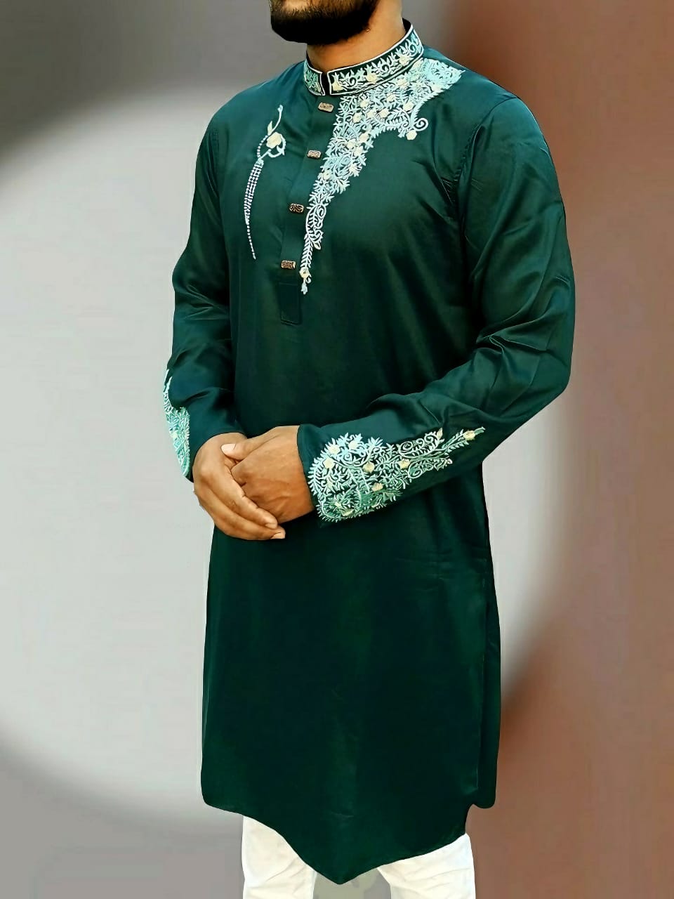 সফট এমব্রয়ডারি কটন পাঞ্জাবি